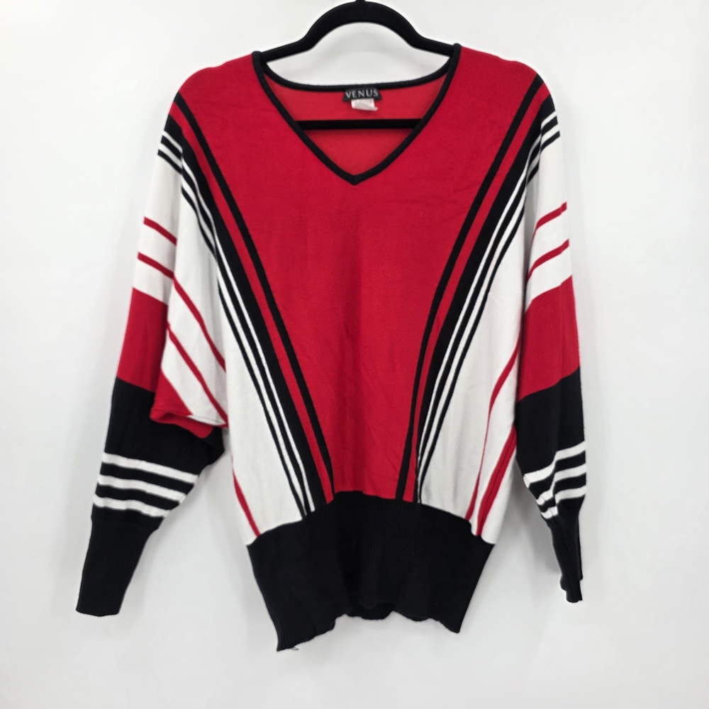 VENUS Women's Medium V-Neck Dolman Long Sleeve Sweater